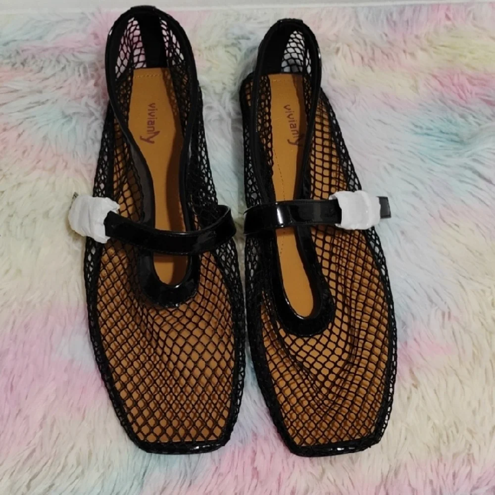 (#12) SALE! Vivianly Back Mesh Women's Ballet Shoes Sz.11